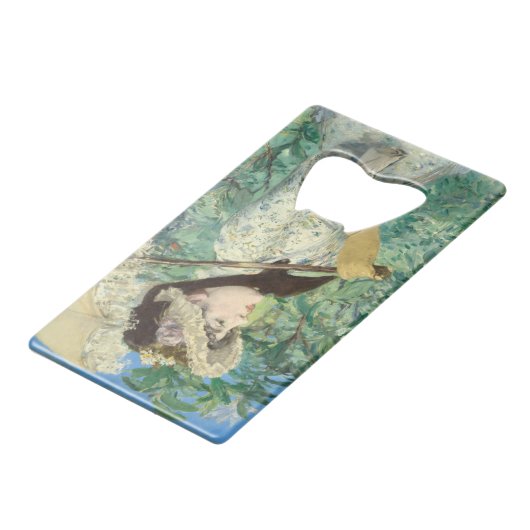 Jeanne (Lente) Edouard Manet Creditkaart Flessenopener (Achterkant Gekanteld)