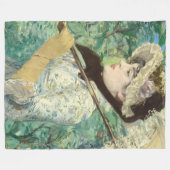 Jeanne (Lente) Edouard Manet Fleece Deken (Voorkant (Horizontaal))