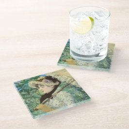 Jeanne (Lente) Edouard Manet Glazen Onderzetter