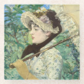 Jeanne (Lente) Edouard Manet Glazen Onderzetter (Voorkant)