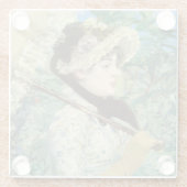 Jeanne (Lente) Edouard Manet Glazen Onderzetter (Achterkant)