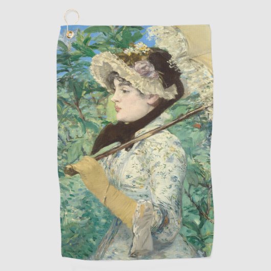 Jeanne (Lente) Edouard Manet Golfhanddoek (Voorkant)