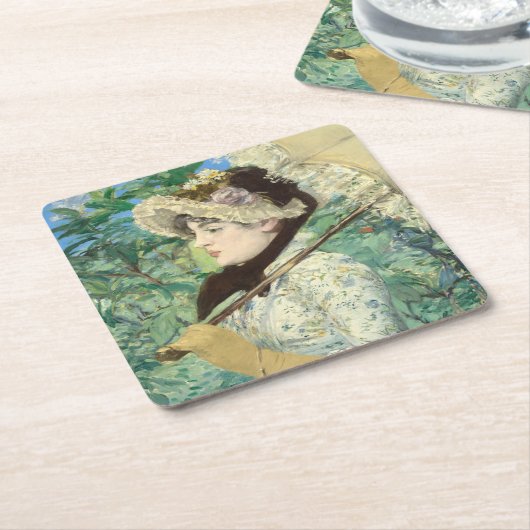 Jeanne (Lente) Edouard Manet Kartonnen Onderzetters (Schuin)