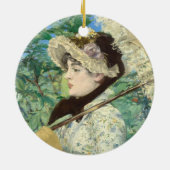 Jeanne (Lente) Edouard Manet Keramisch Ornament (Achterkant)