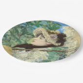 Jeanne (Lente) Edouard Manet Papieren Bordje (Gekanteld)