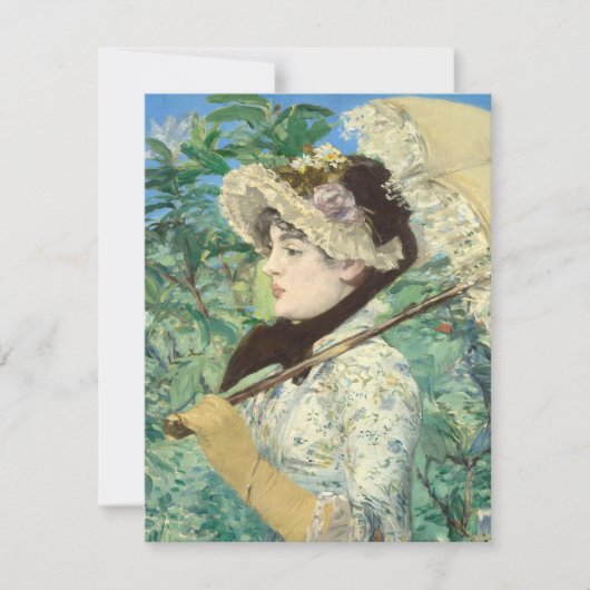 Jeanne (Lente) Edouard Manet RSVP Kaartje (Voorkant)