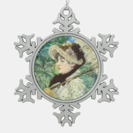 Jeanne (Lente) Edouard Manet Tin Sneeuwvlok Ornament
