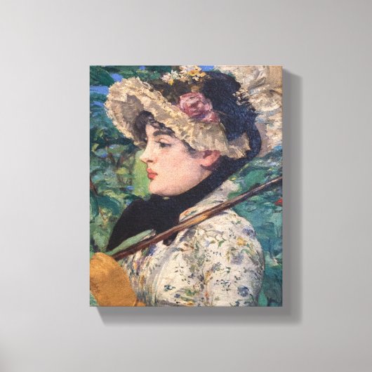 Jeanne (lente) van Édouard Manet Canvas Afdruk (Voorkant)