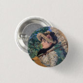 Jeanne (lente) van Édouard Manet Ronde Button 3,2 Cm (Voorkant /achterkant)
