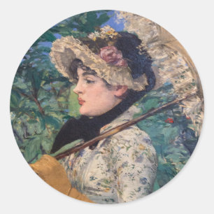 Jeanne (lente) van Édouard Manet Ronde Sticker