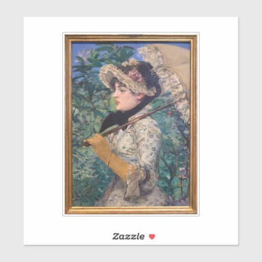 jeanne (lente) van Édouard Manet Sticker (Vel)