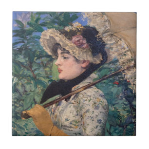 Jeanne (lente) van Édouard Manet Tegeltje