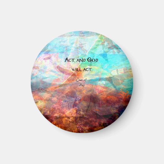 Jeanne of Arc Quote met onderwaterkunst Magneet (Voorkant)