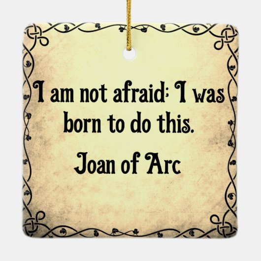Jeanne of Arc Square Ornament (Achterkant)