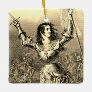Jeanne of Arc Square Ornament
