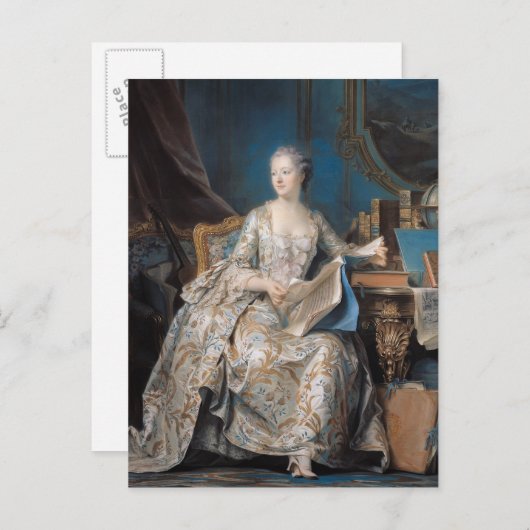 Jeanne Poisson the Marquise de Pompadour, 1755 Briefkaart (Voorkant / Achterkant)