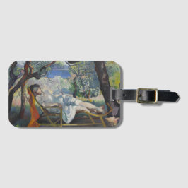 Jeanne rust in een prachtige mediterrane tuin bagagelabel