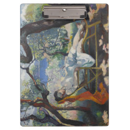 Jeanne rust in een prachtige mediterrane tuin klembord