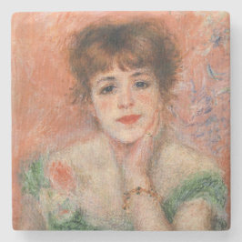 Jeanne Samary in een Low Necked Dress (door Renoir Stenen Onderzetter