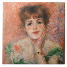 Jeanne Samary in een Low Necked Dress (door Renoir Tegeltje