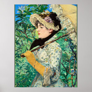 Jeanne Spring, beroemd schilderij van Edouard Mane Poster
