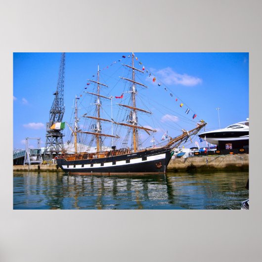 "Jeannie Johnston" Tall ship, figurehead Poster (Voorkant)