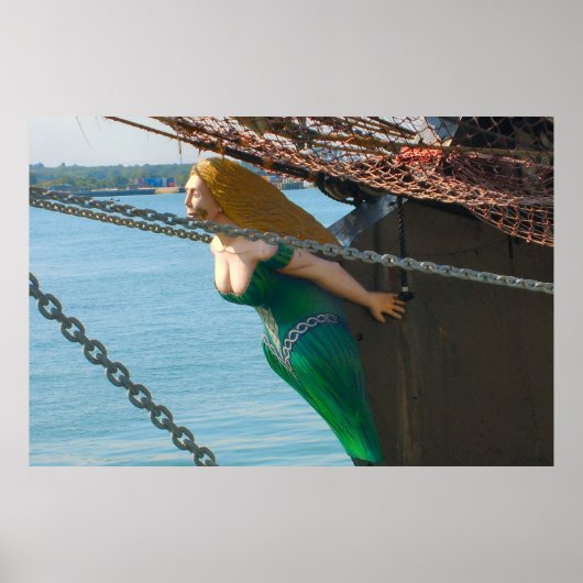 "Jeannie Johnston" Tall ship, figurehead Poster (Voorkant)