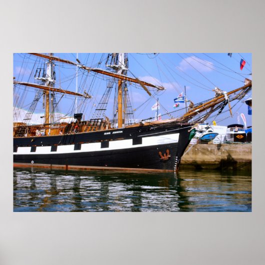 "Jeannie Johnston" Tall ship, figurehead Poster (Voorkant)