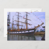 "Jeannie Johnston" vaartuig voor de opleiding van Briefkaart (Voorkant / Achterkant)