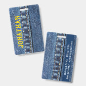Jeans Bagage Label / Badge (Voor- en achterkant)