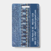 Jeans Bagage Label / Badge (Achterkant)