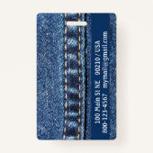 Jeans Bagagelabel / Badge (Achterkant)