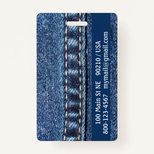 Jeans Bagagelabel / Badge (Achterkant)