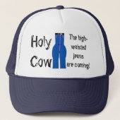 Jeans Blue Denim Retro-Humor met hoog gebufferd ja Trucker Pet (Voorkant)