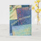 Jeans & Blue Jean patches van stoffen vierkanten Kaart (Gele Bloem)