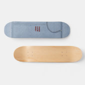 Jeans-Board met jouw naam Persoonlijk Skateboard (Horizontaal)