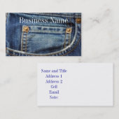 Jeans Business/Profile Card Visitekaartje (Voorkant / Achterkant)