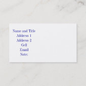 Jeans Business/Profile Card Visitekaartje (Achterkant)