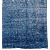 Jeans fabric denim structuur blauw douchegordijn (Voorkant)