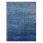 Jeans fabric denim structuur blauw notitieboek (Voorkant)