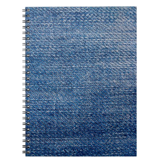 Jeans fabric denim structuur blauw notitieboek (Voorkant)