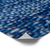 Jeans fabric denim structuur blauw poster (Hoek)