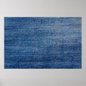 Jeans fabric denim structuur blauw poster (Voorkant)