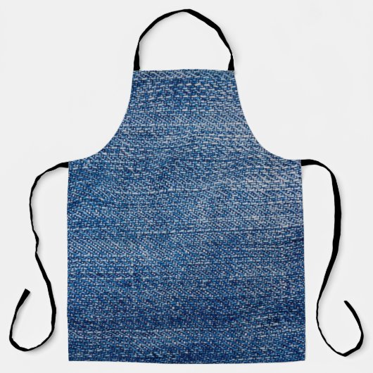 Jeans fabric denim structuur blauw schort (Voorkant)