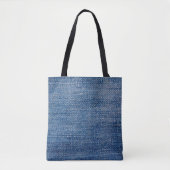 Jeans fabric denim structuur blauw tote bag (Voorkant)
