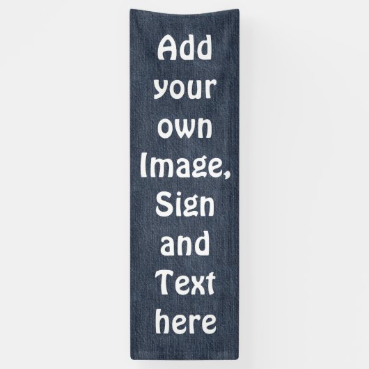 Jeans Fabric Pattern + jouw ideeën Spandoek (Verticaal)