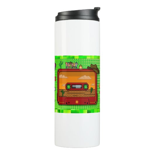 Jeans games pixel art. thermosbeker (Gedraaid links)