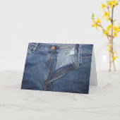 Jeans Greeting Card Kaart (Gele Bloem)