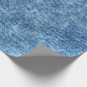 Jeans in zure was blauw. Denim-achtergrond, textuu Cadeaupapier (Hoek)