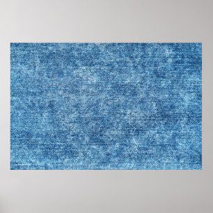 Jeans in zure was blauw. Denim-achtergrond, textuu Poster